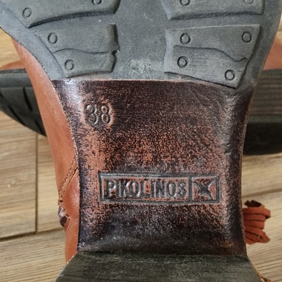 Pikolinos Baqueira Western Ankle Cowboy Boots Womens 38 7.5 - 8 Brown - Picture 14 of 15